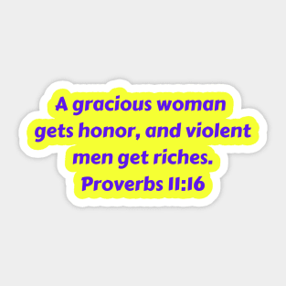 Bible Verse Proverbs 11:16 Sticker